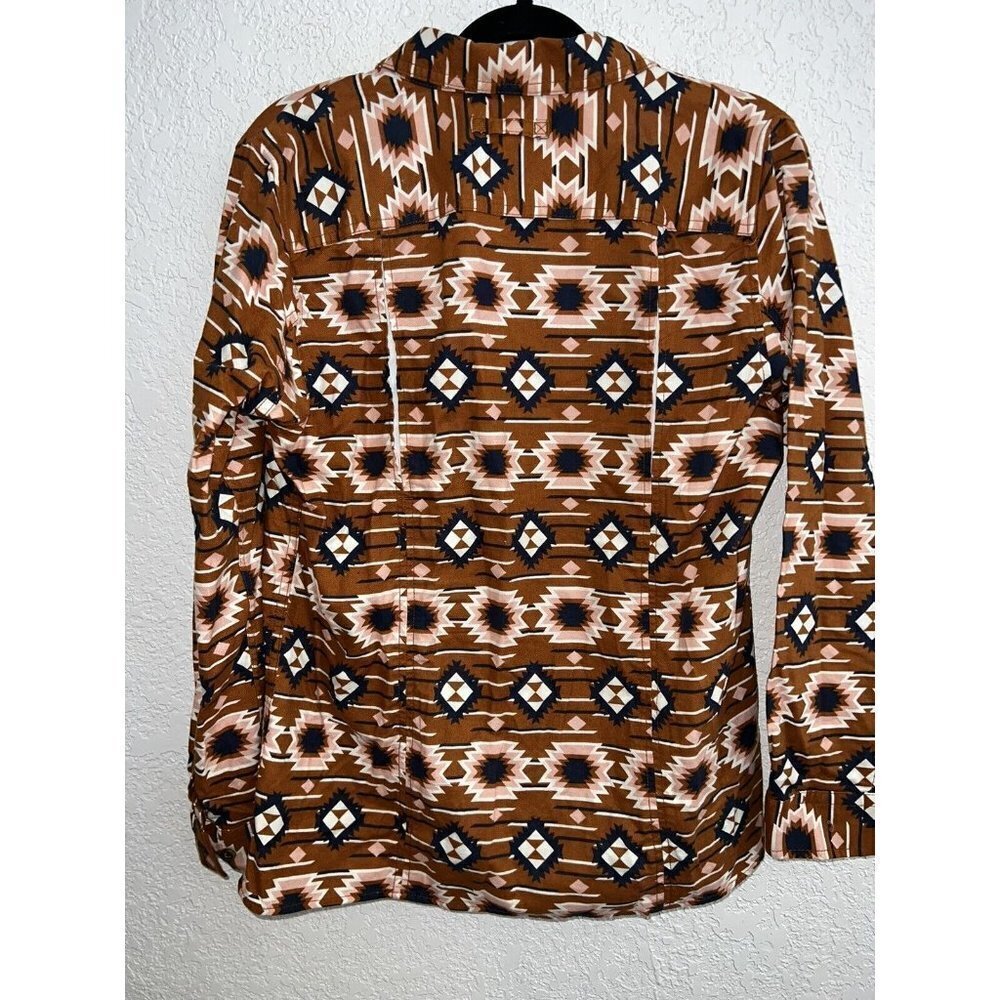 DULUTH Trading Aztec Western Button Shirt Womens Medium EUC (1A) - Picture 6 of 9